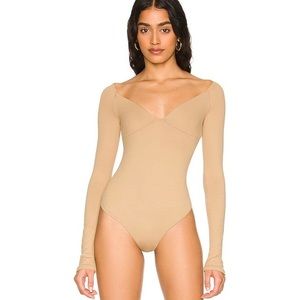 ALIX NYC Revolve Jansen Off-Shoulder Bodysuit in Khaki NWT